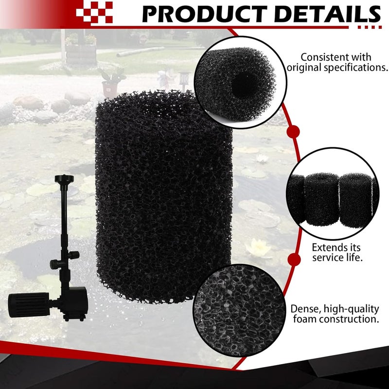 Verplexter Foam prefilter, 4-Pack for Tetra Pond FK3 26594 Filter Fountain kit Compatible, Part Number 19016 Replacement - Image 3